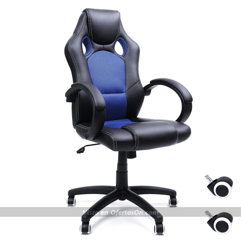 Silla de escritorio ergonomica Songmics Racing OBG56L negro-azul