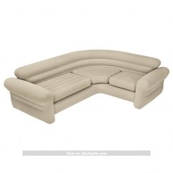 Sofa rinconera hinchable Intex 257 x 203 x 76 cm color crema