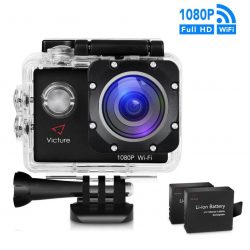 Cámara deportiva impermeable Victure WIFI 14MP Full HD 1080P gran angular