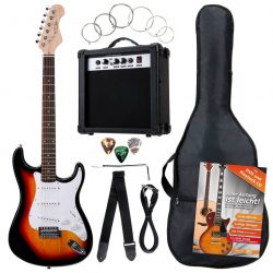 Set guitarra eléctrica + Funda + Amplificador 10W + accesorios Rocktile Banger's Power