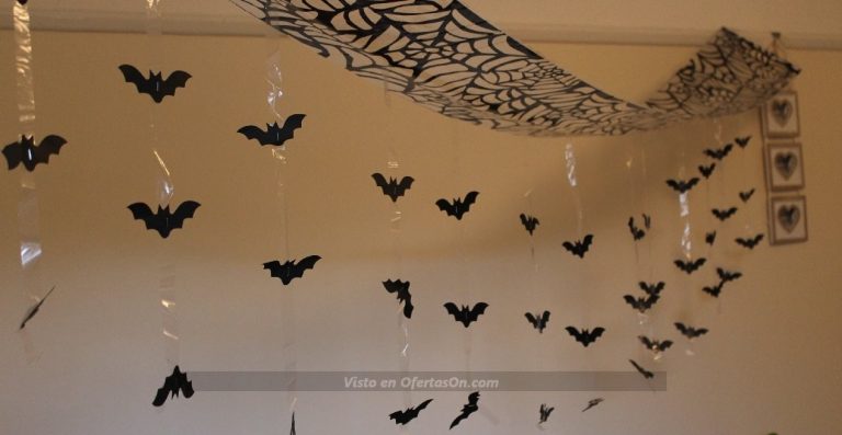 Murciélagos decorativos para Halloween (3m x 30 cm)