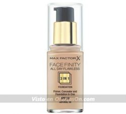 Base de maquillaje Max factor All day flawless 3 in 1 foundation (tonos surtidos)