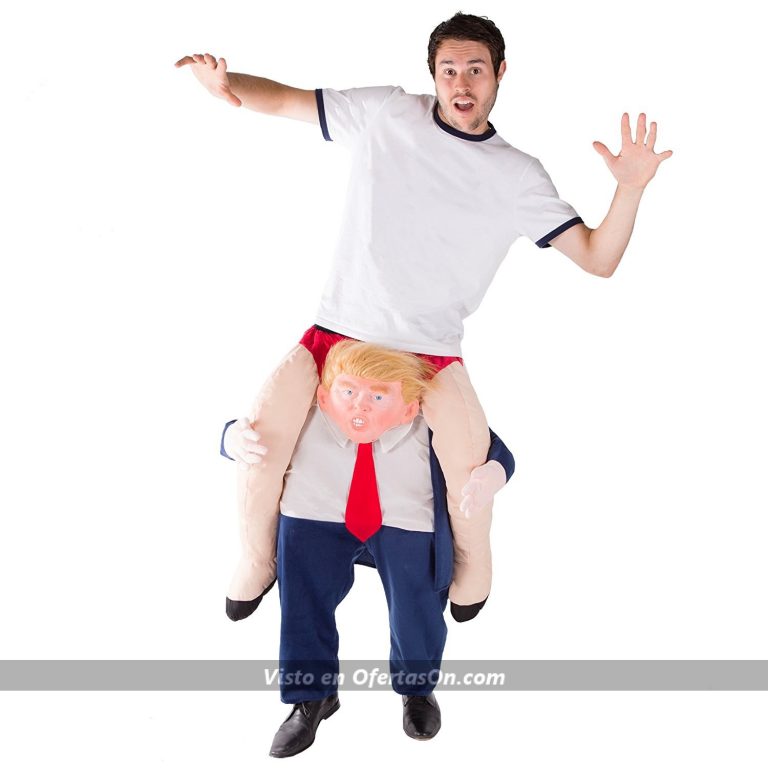 disfraz a hombros de donald trump