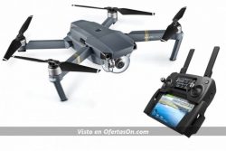 Dron DJI Mavic Pro (4K 30 fps, 12mpx, 65 km h, 27 minutos) color negro