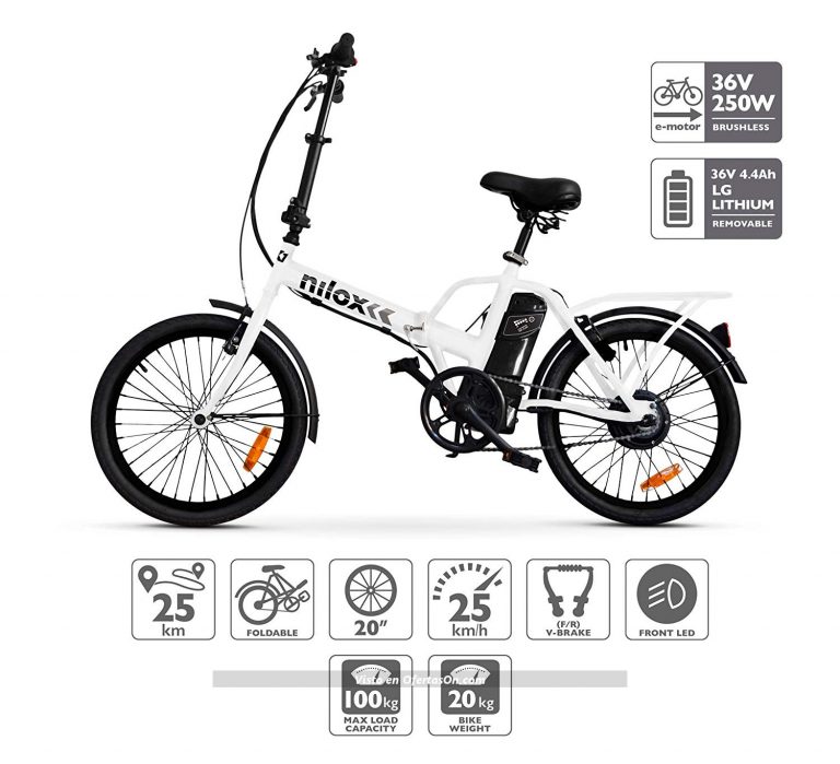 Bicicleta eléctrica plegable Nilox ebike X1