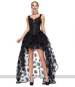 Vestido gótico vintage con corsé Szivyshi