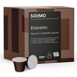 100 Cápsulas de café Solimo Ristretto compatibles con Nespresso