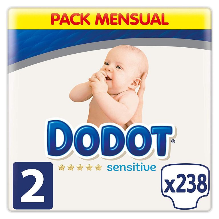 Pañales para bebé Dodot Sensitive Talla 2 4 a 8 kg 238 Pañales