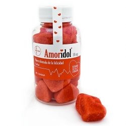 Amoridol gominolas de fresa y nata con forma de corazón
