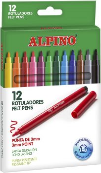 Rotuladores de colores Alpino AR001002 12 uds.