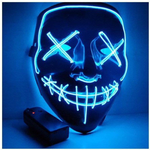 Mascara con luces LED para Halloween