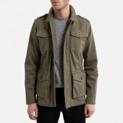 Parka sahariana semilarga con cuello camisero de La Redoute Collections