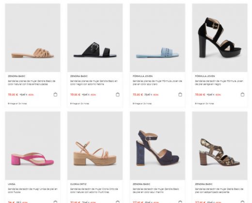 sandalias mujer el corte ingles