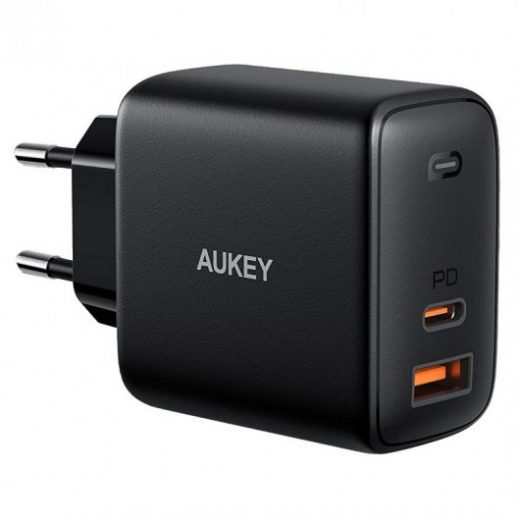 Cargador de 2 puertos 65w Aukey OMNIA PA B3