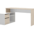 Mesa de escritorio Skat blanco y roble 139x93x75 cm