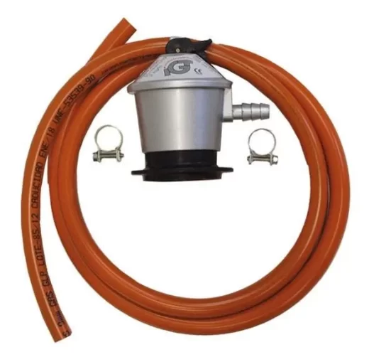 Conjunto regulador para gas MERCATOOLS tubo 1,5+abrazadera