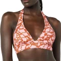 Top de bikini con tirantes marrón con estampado floral de Amazon Essentials